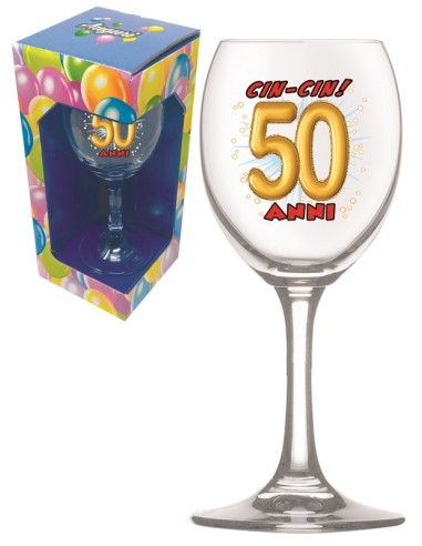 Calice Vino Vetro - 50 Anni