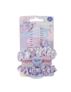 Blister 8 fermacapelli - Clic clac ed elastici assortiti - Stitch