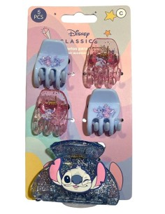 Blister 5 mollette per capelli clip - Stitch