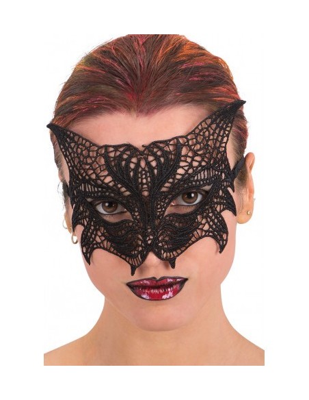 Maschera gatto in tessuto macrame'