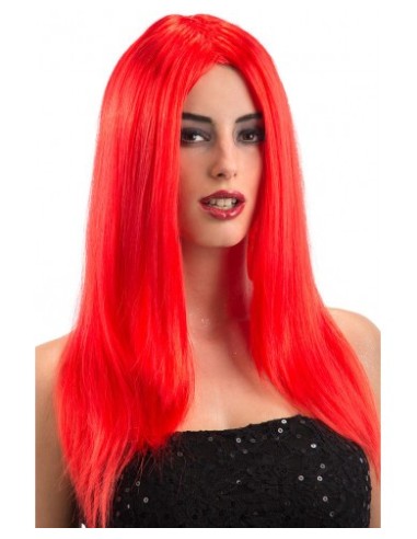 Parrucca lunga liscia rossa