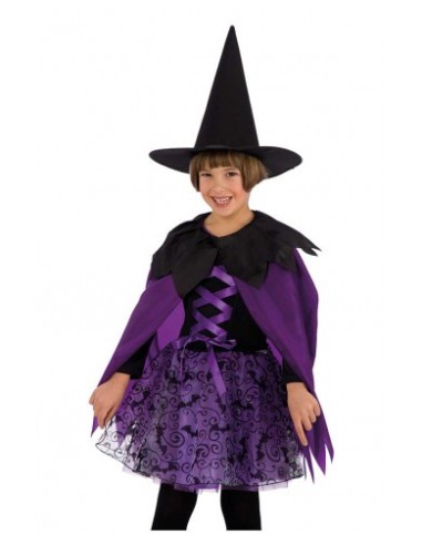 Set strega viola bimba (mantello Cm.60 e cappello)