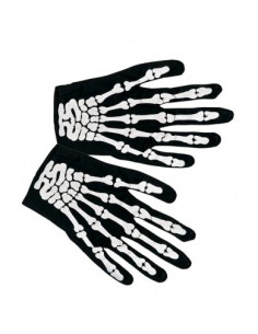Guanti scheletro in tessuto elasticizzato Cm. 24