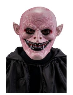 Maschera mostro horror con canini in plastica rigida