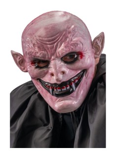 Maschera mostro horror con canini in plastica rigida 2