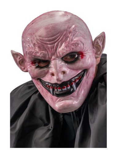 Maschera mostro horror con canini in plastica rigida