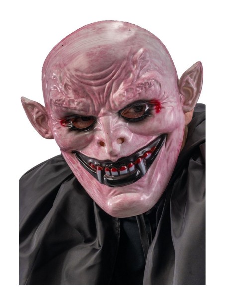 Maschera mostro horror con canini in plastica rigida