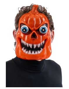 Maschera zucca con occhi sporgenti in plastica rigida