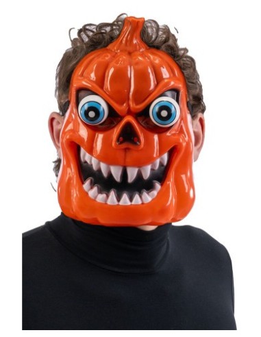 Maschera zucca con occhi sporgenti in plastica rigida
