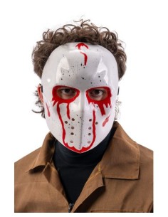 Maschera hockey insanguinata in plastica
