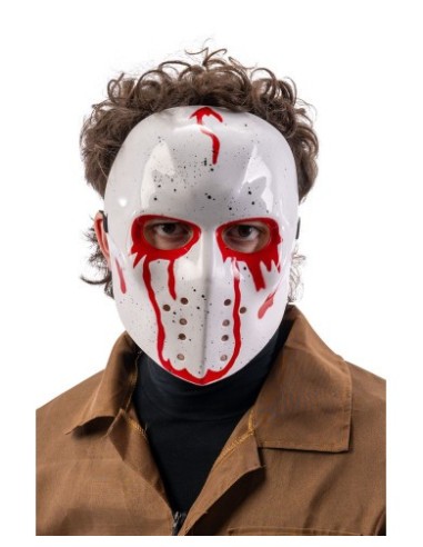 Maschera hockey insanguinata in plastica