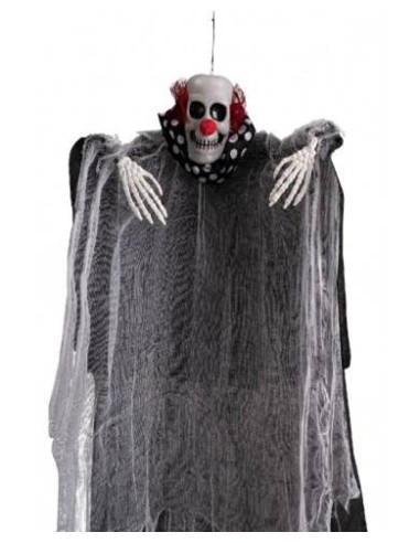 Clown horror con collarino pois d'appendere Cm. 80