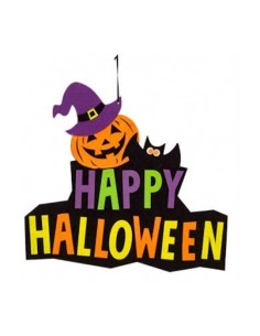 Decorazione Happy Halloween in feltro da appendere Cm. 36
