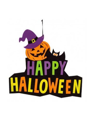 Decorazione Happy Halloween in feltro da appendere Cm. 36