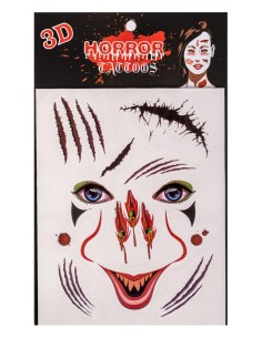 Tatuaggi viso clown horror 2