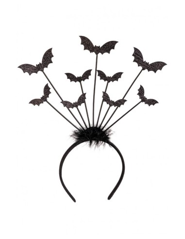 Cerchietto nero con pipistrelli e marabout