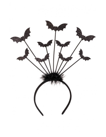 Cerchietto nero con pipistrelli e marabout