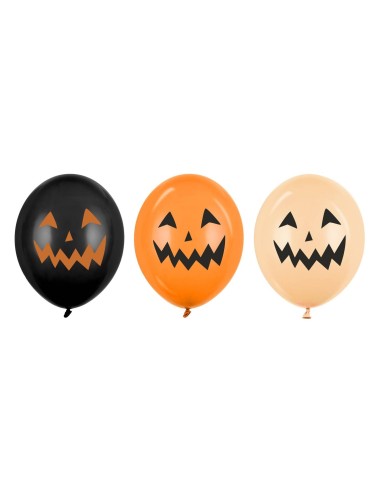 Palloncini in lattice Cm. 30 - Zucca Halloween - Colori assortiti - Cf. 50 pezzi