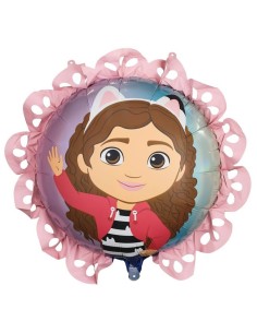 Palloncino mylar rotondo Cm. 52x52 - Gabby Dollhouse