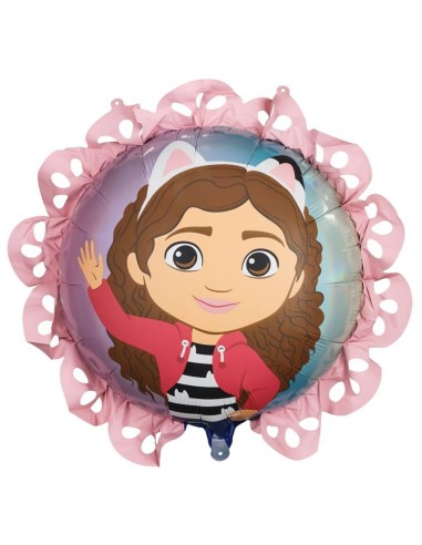 Palloncino mylar rotondo Cm. 52x52 - Gabby Dollhouse
