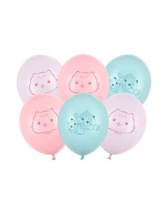 Palloncini in lattice Cm. 27 - Gabby Dollhouse - Blister 6 pezzi