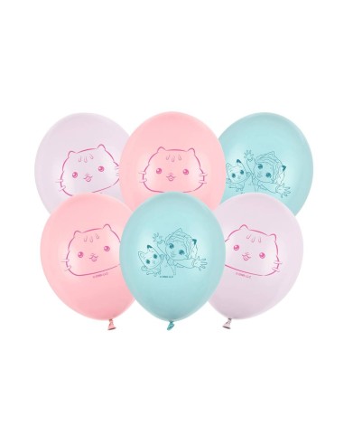 Palloncini in lattice Cm. 27 - Gabby Dollhouse - Blister 6 pezzi