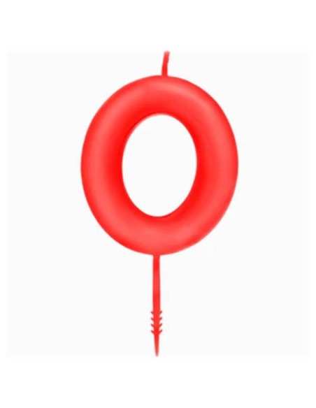 Candelina per torte Cm. 6 - Numero Rosso - Nr. 0