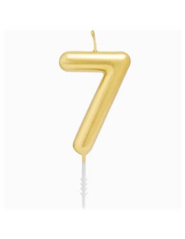 Candelina per torte Cm. 6 - Numero Oro Gold - Nr. 7