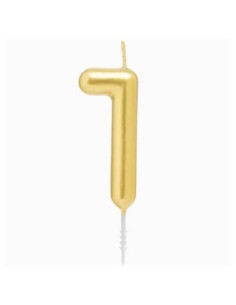 Candelina per torte Cm. 6 - Numero Oro Gold - Nr. 1