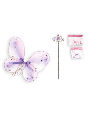 Set fatina con ali bacchetta magica -...