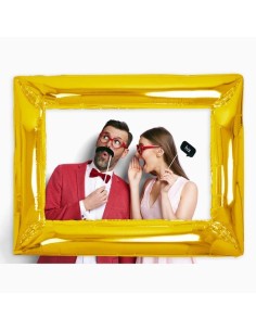 Palloncino mylar cornice portafoto Cm. 87x68 - Oro Gold