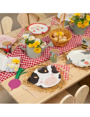 Piatto sagomato a forma di animali Cm. 20x25 - Cf. 6 pezzi - Soggetti assortiti