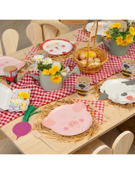 Piatto sagomato a forma di animali Cm. 20x25 - Cf. 6 pezzi - Soggetti assortiti