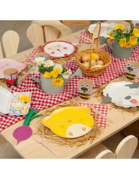 Piatto sagomato a forma di animali Cm. 20x25 - Cf. 6 pezzi - Soggetti assortiti