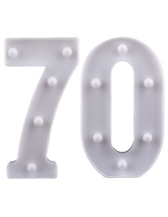 Numeri in pvc con led luminosi Cm. 24x3,5x21 - Numero 70