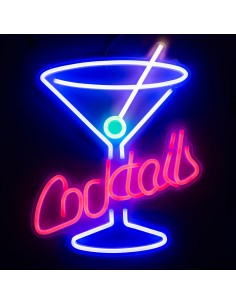 Lampada neon led light "Cocktail" Cm. 30x37