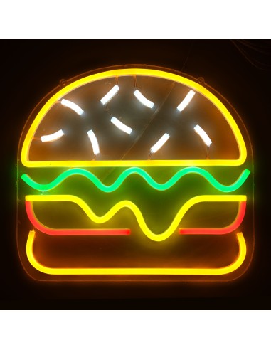 Lampada neon led light "Hamburger" Cm. 30x28