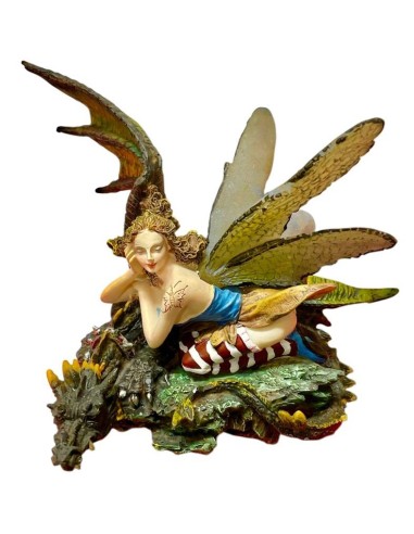 Fatina resina Seduta Su Drago