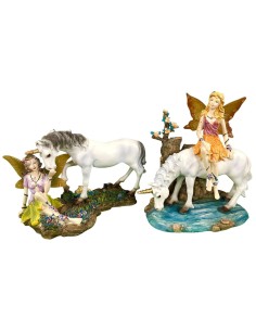 Fatina Resina con unicorno - Modelli assortiti