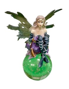 Fatina Fantasy Su Sfera vetro bianca