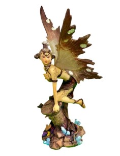 Fatina resina Fantasy su tronco