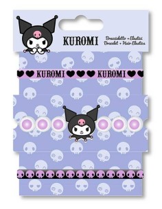 Set braccialetto e due elastici fermacapelli - Kuromi Hello Kitty
