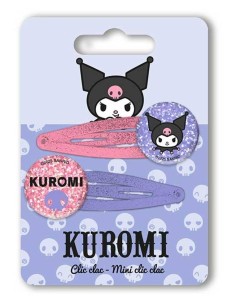 Blister 2 mollette clic clac - Kuromi Hello Kitty