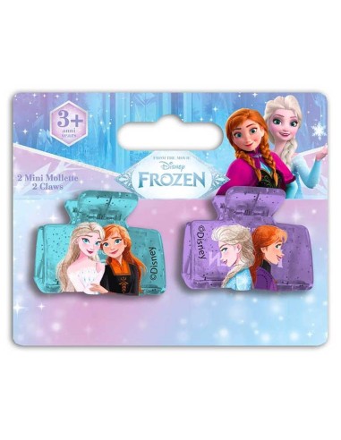 Blister 2 mollette fermacapelli - Frozen