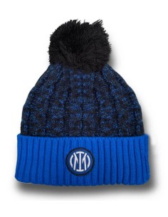 Cappello cuffia in acrilico con pon pon – FC Inter