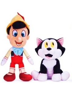 Peluche soft cm. 30 - Pinocchio / Figaro - Set 2 pezzi assortiti
