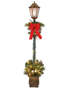 Lampioncino in pvc da terra con 50 led Cm. 19x19x150