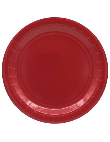 Piatto in carta rotondo compostabile Cm. 32 - Confezione 8 pz - Bordeaux