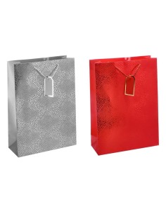 Busta regalo patinata tinta unita con cordoncino - Cm. 30x12x42 2