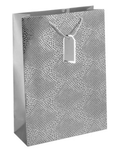 Busta regalo patinata tinta unita con cordoncino - Cm. 12x7x15
